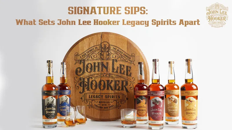 John Lee Hooker Legacy Spirits premium bourbon bottles