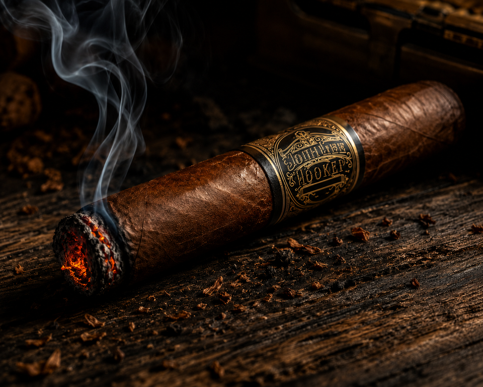 Cigar paired with bourbon